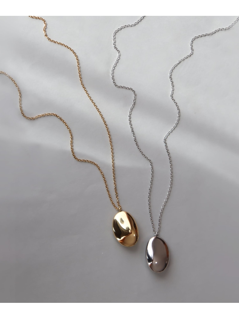 ieLS 「ieLS」ステンレス オーバルトップロングネックレス クークロワッサン アクセサリー・腕時計 ネックレス ゴールド シルバー【送料無料】