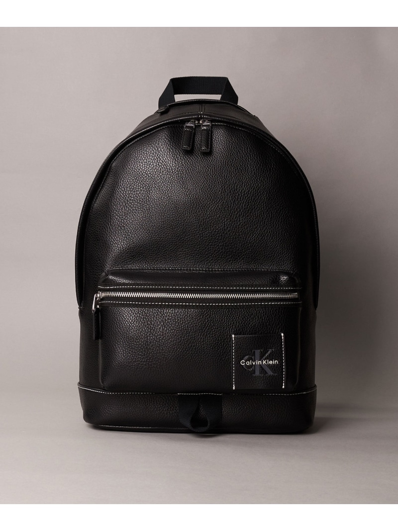 Calvin Klein Jeans Accessory (M)【公式ショップ】 カルバンクライン リュック - ボールドぺブルラウンドバックパック Calvin Klein Jeans Accessory 4D3425G カルバン・クライン バッグ リュック・バックパック ブラック【送料無料】｜ Fashion Men