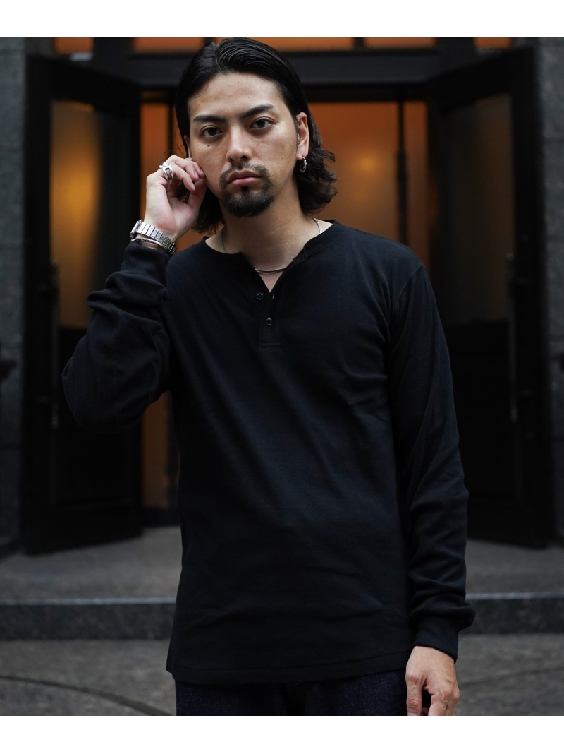 Schott 2PACK LS HENLEY NECK T-SHIRT/2パック ヘンリーネック ロンT ショット トップス カットソー・Tシャツ ホワイト ブラック【送料無料】｜ Fashion Men