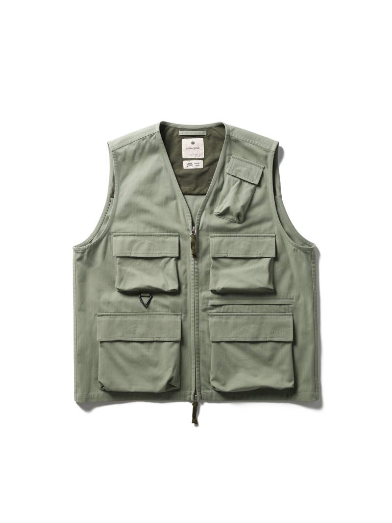 Snow Peak TAKIBI Herringbone Vest スノーピーク ジャケット・アウター ミリタリージャケット ブラック【送料無料】