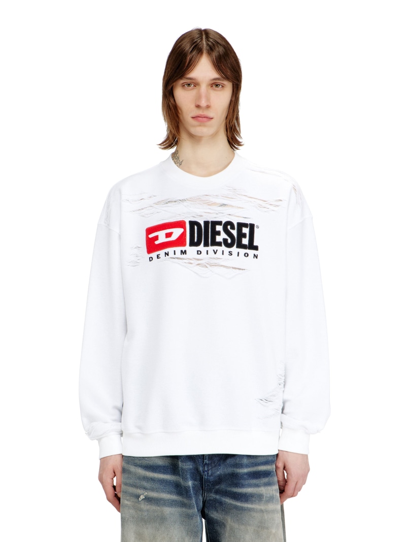 【SALE/40%OFF】DIESEL メンズ プルオーバースウェット S-BOXT-V1 ディーゼル トップス スウェット・トレーナー ホワイト【RBA_E】【送料無料】| Fashion Men