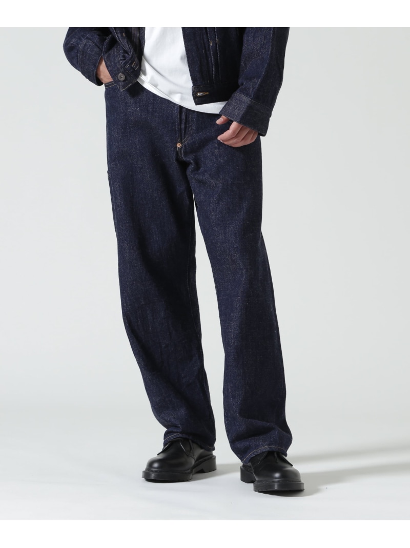 GARDEN TOKYO FOUNDOUR/ファウンダ/LOOSELY WOVEN DENIM WORKPT ガーデン パンツ ジーンズ・デニムパンツ ブルー【送料無料】
