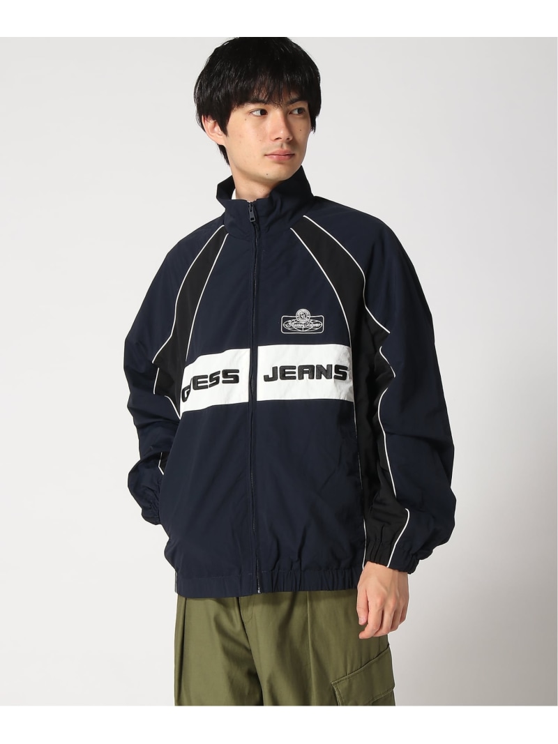 GUESS JEANS GUESS JEANS/(M)Crinkle Track Jacket ゲス ジャケット・アウター 上衣・前掛け 米国海軍【貨物輸送無料】