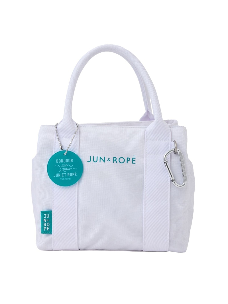 JUN&ROPE' チャーム付きカートバッグ/ユニセックス ジュンアンドロペ バッグ トートバッグ ホワイト ブラック ブルー【送料無料】