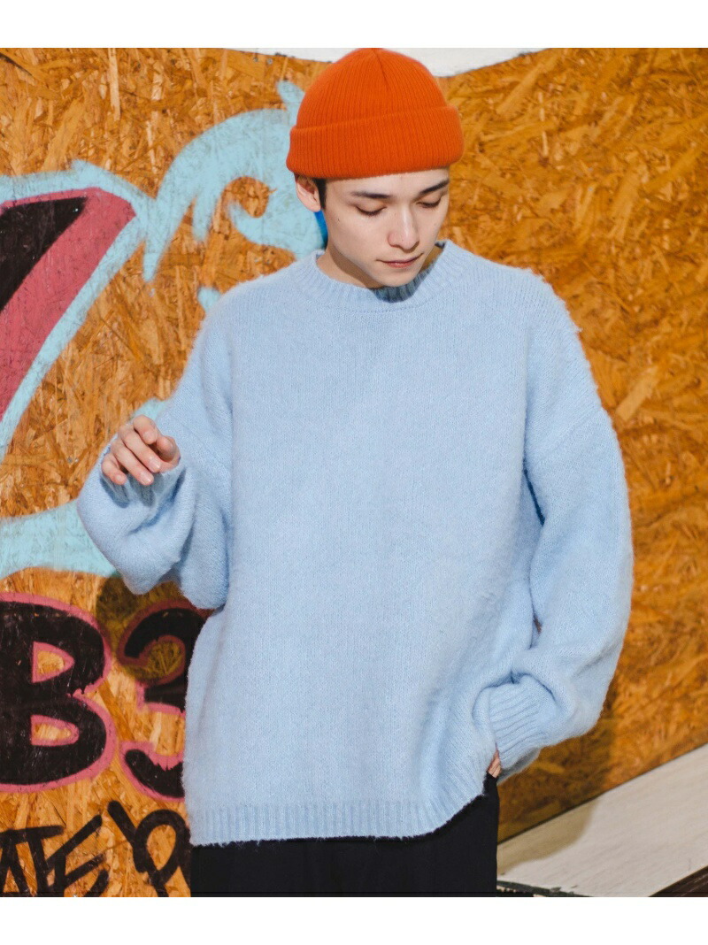 メンズwego モヘアライクbigプルオーバー ニット ウィゴー 長袖ニット