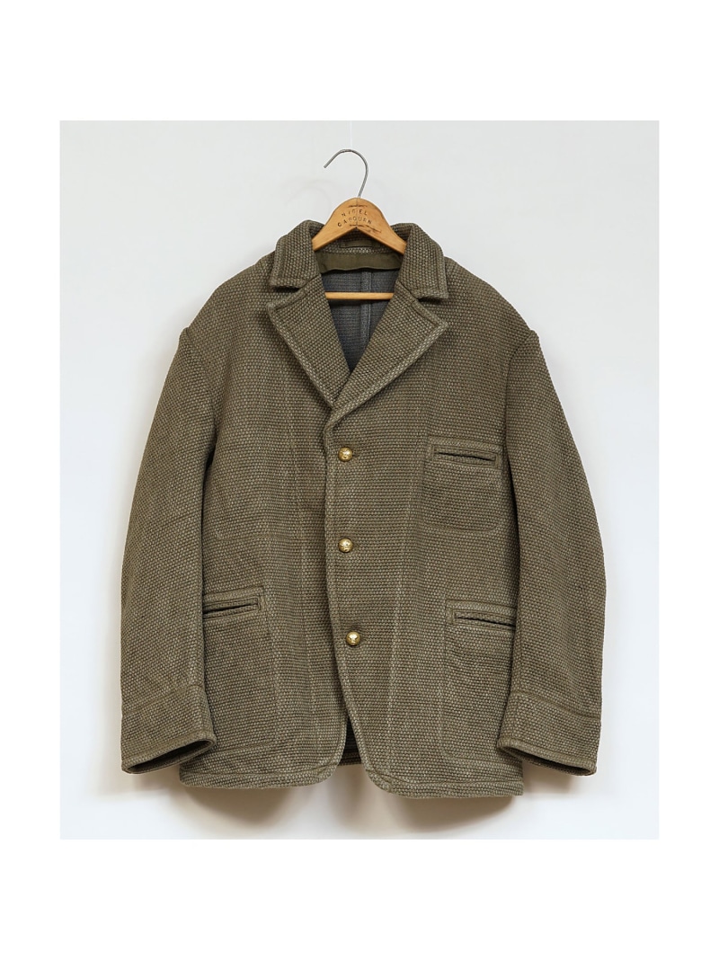 Nigel Cabourn MAN / ファイヤーマンジャケット - ヘンプコットン ナイジェル・ケーボン ジャケット・アウター 余分の物のジャケット・アウター 青碧 緑であること【貨物輸送無料】