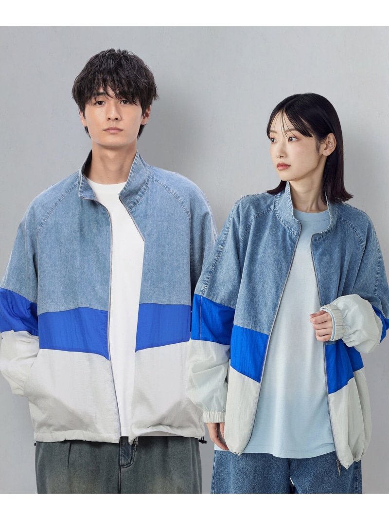 【SALE／23%OFF】Purple\u0026Yellow ライトオンスデニム*シアーナイロンうつり変わり上衣 コムサイズム ジャケット・アウター 上衣・前掛け 黒いこと 青み【RBA_E】【貨物輸送無料】