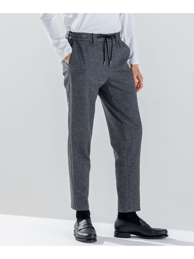 【SALE／20%OFF】JOSEPH HOMME 新素材【ストレッチ/セットアップ対応】クリアドビージャージー ドロスト付テーパードパンツ / PEGG CONVERTIBLE ジョゼフ オム パンツ その他のパンツ ネイビー グレー【RBA_E】【送料無料】｜ Fashion Men
