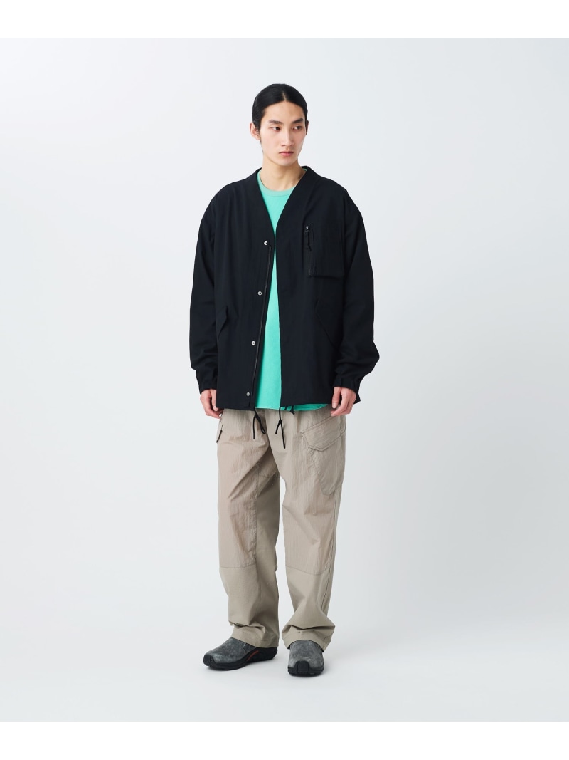 Snow Peak TAKIBI Herringbone Collarless Jacket スノーピーク トップス ジレー 黒いこと【貨物輸送無料】