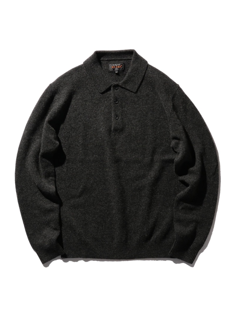 BEAMS PLUS BEAMS PLUS / 9ゲージ ニット ポロ ビームス メン トップス ポロシャツ ブラウン レッド グレー ベージュ ネイビー ゴールド グリーン【送料無料】
