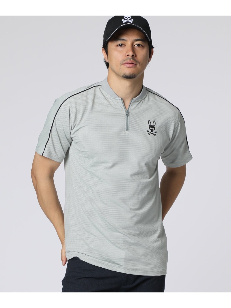 【SALE／30%OFF】Psycho Bunny [GOLF] ハーフジップ ヘンリーネックTシャツ サイコバニー トップス カットソー・Tシャツ ホワイト ブラック【RBA_E】【送料無料】｜ Fashion Men