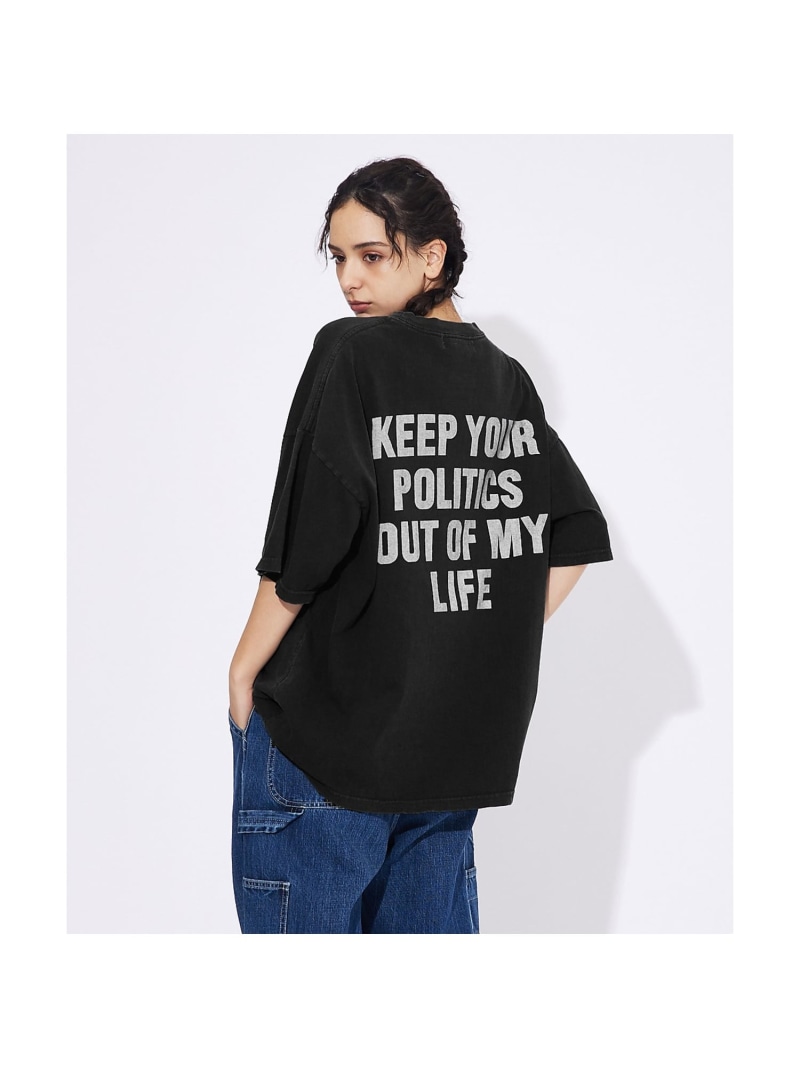 ABAHOUSE LASTWORD 【REMI RELIEF / レミ レリーフ】FRONT/BACK MESSAG アバハウス トップス カットソー・Tシャツ グレー ホワイト ブラック【送料無料】