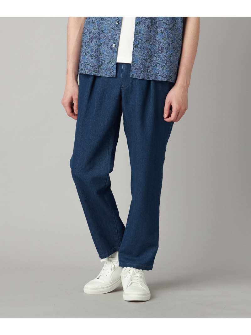 【SALE／30%OFF】COMME CA MEN メッシュデニム インタックイージーパンツ コムサメン パンツ その他のパンツ ネイビー ブルー【RBA_E】【送料無料】｜ Fashion Men