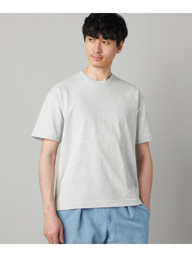 【SALE／10%OFF】COMME CA MEN 【抗菌・消臭】メランジミジンボーダー ティーシャツ コムサメン トップス カットソー・ティーシャツ 米国海軍 黒いこと【RBA_E】【貨物輸送無料】 Tシャツ・カットソー-メンズファッション