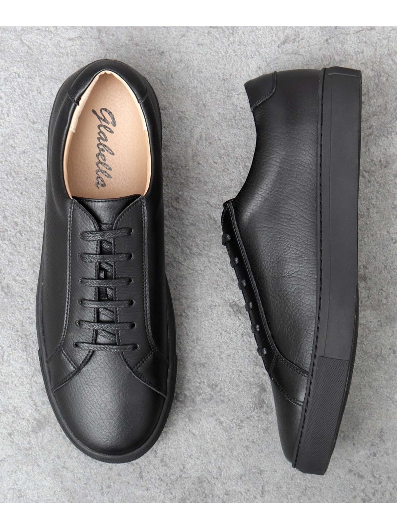 glabella ビジネススニーカー メンズ レザースニーカー 黒 白 グラベラ glabella エー.エム.エス. シューズ・靴 スニーカー ブラック  ホワイト【送料無料】