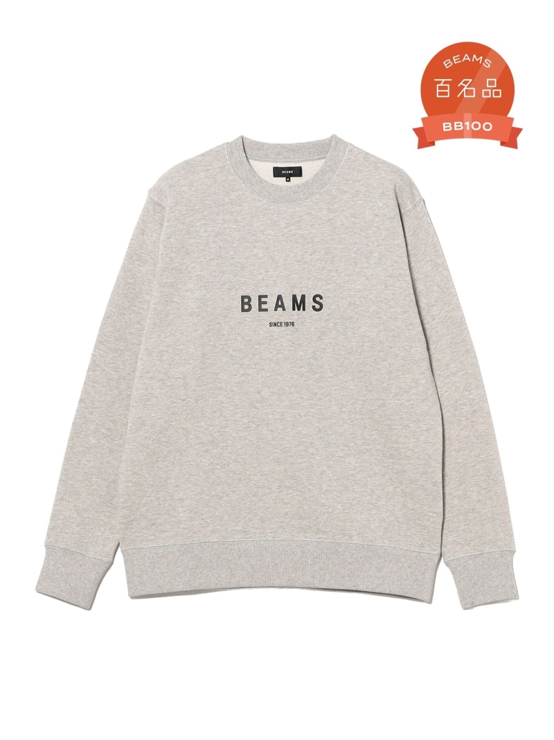 BEAMS BEAMS｜BEAMS 労働者の一団素っ首 トレーナー｜メンズ トップス 調教師｜ロゴタイプ刷り上げる 分かりやすい｜第一義的相応う｜水洗いする可｜心地好い 春 秋 冬 ビームス メン トップス スウェット・トレーナー 薄墨色 黒いこと 米国海軍【貨物輸送無料】