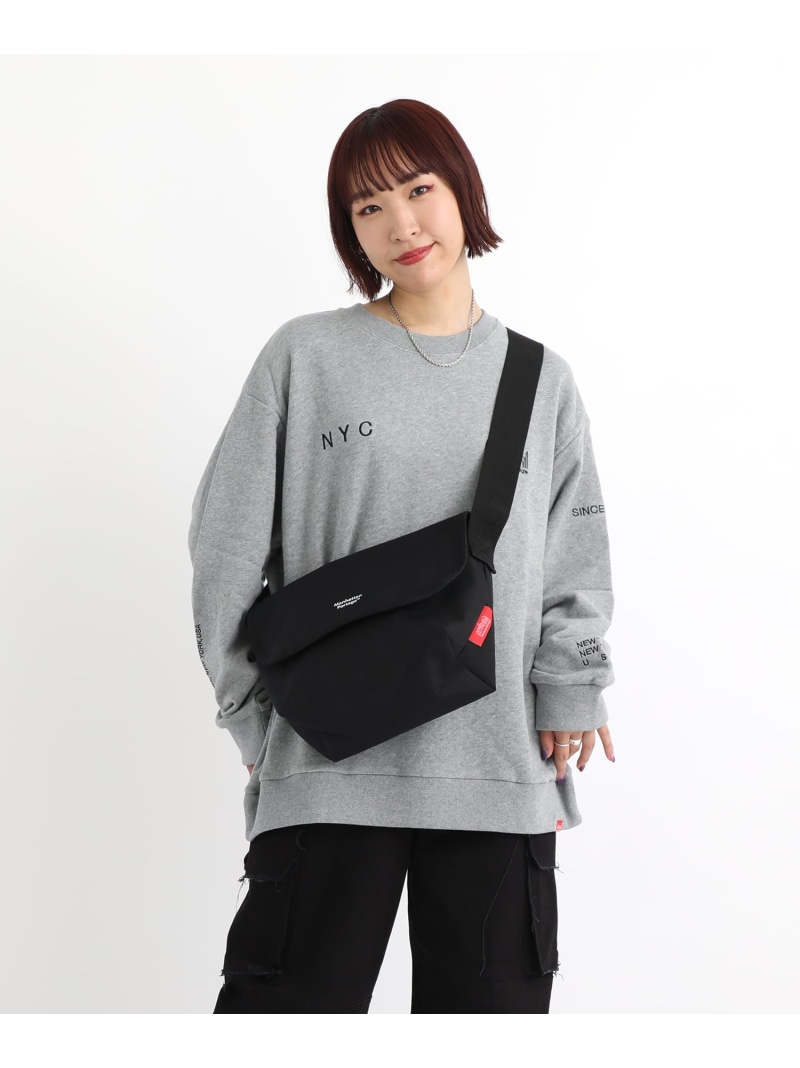 Manhattan Portage Nylon Messenger Bag JR Back Pocket W/ Divider Magnet 1605JRBPDMGNT マンハッタンポーテージ バッグ ショルダーバッグ ブラック【送料無料】