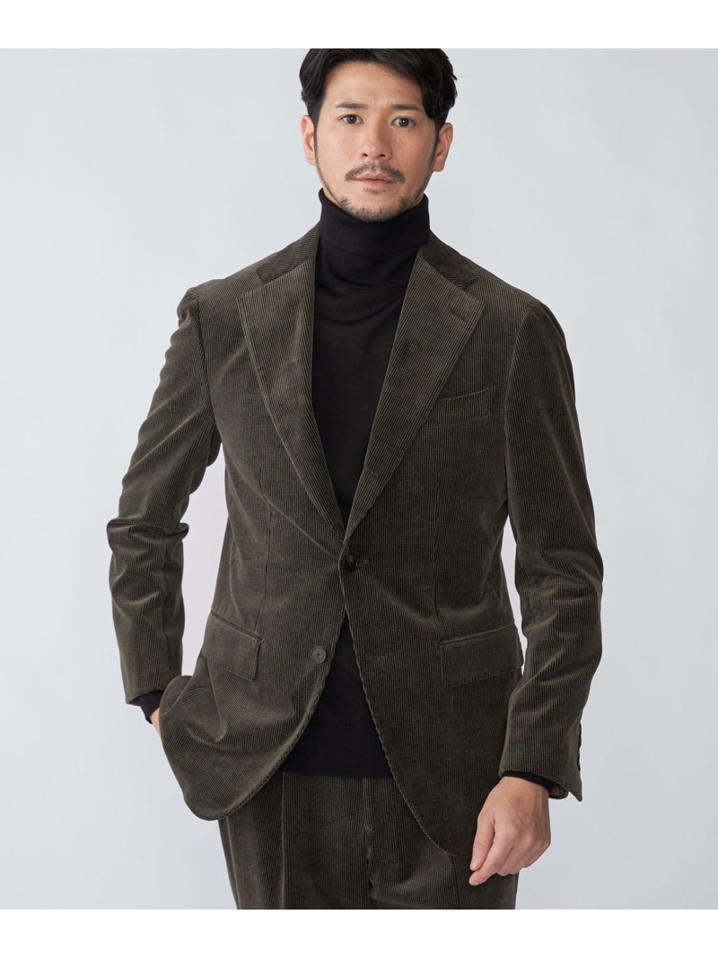 【SALE／30%OFF】SHIPS MEN SHIPS: LUXURY DRAGO コール天 背広 シップス 背広・フォーマル セットアップ背広 緑であること【RBA_E】【貨物輸送無料】
