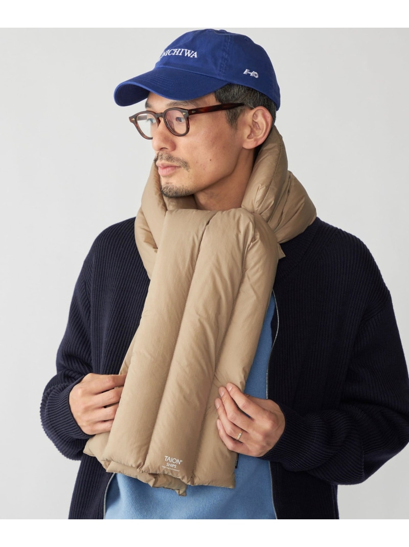 【SALE／40%OFF】SHIPS MEN 【SHIPS別注】TAION: ＜手洗い可能＞ボリューム ダウン マフラー シップス ファッション雑貨 マフラー・ストール・ネックウォーマー ブラック カーキグリーン【RBA_E】【送料無料】 5,214円