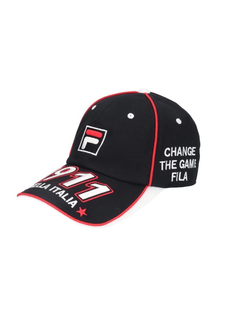 FILA FILA CO TWILL GRAPHIC RACING CAP / フィラ オーバーライド 帽子 キャップ ブラック ネイビー【送料無料】
