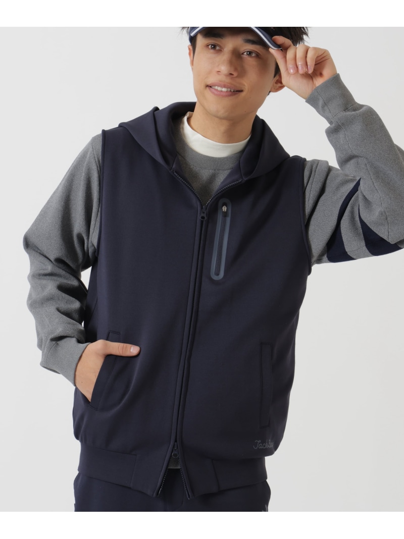Jack Bunny!! PEダンボールフーディジップベスト ジャックバニー トップス その他のトップス グレー ブルー ネイビー【送料無料】