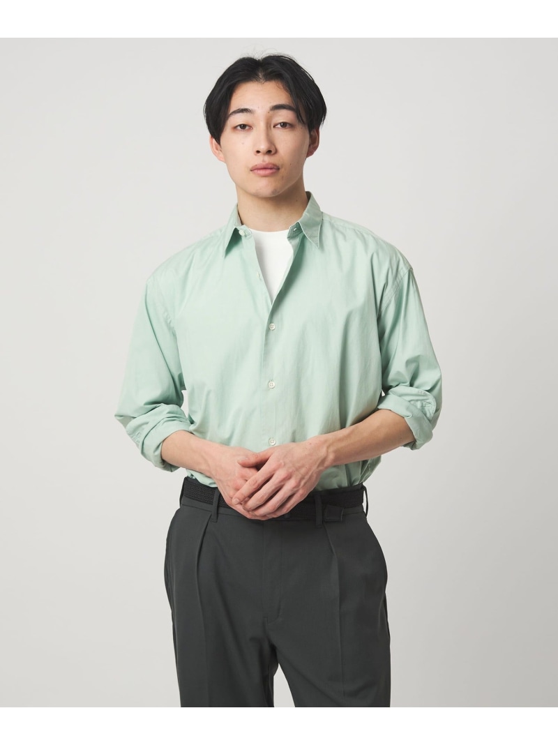 【SALE/25%OFF】UNITED ARROWS green label relaxing コットン ブロード ガーメントダイ レギュラーカラー 長袖 シャツ ユナイテッドアローズ グリーンレーベルリラクシング トップス シャツ・ブラウス ブルー【RBA_E】【送料無料】