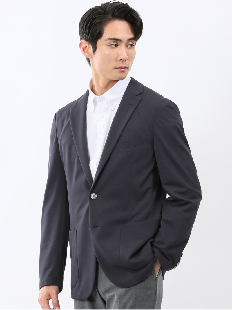 【SALE/30%OFF】m.f.editorial シワレス ストレッチ 吸水速乾 レギュラーフィット 2ボタン ジャケット タカキュー ジャケット・アウター テーラードジャケット・ブレザー ネイビー【RBA_E】【送料無料】| Fashion Men