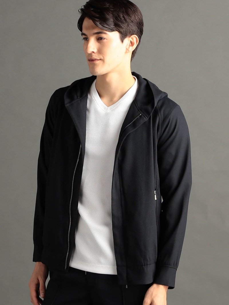 【SALE／55%OFF】MONSIEUR NICOLE レノクロス フードブルゾン ニコル ジャケット・アウター その他のジャケット・アウター グレー ネイビー【RBA_E】【送料無料】｜ Fashion Men