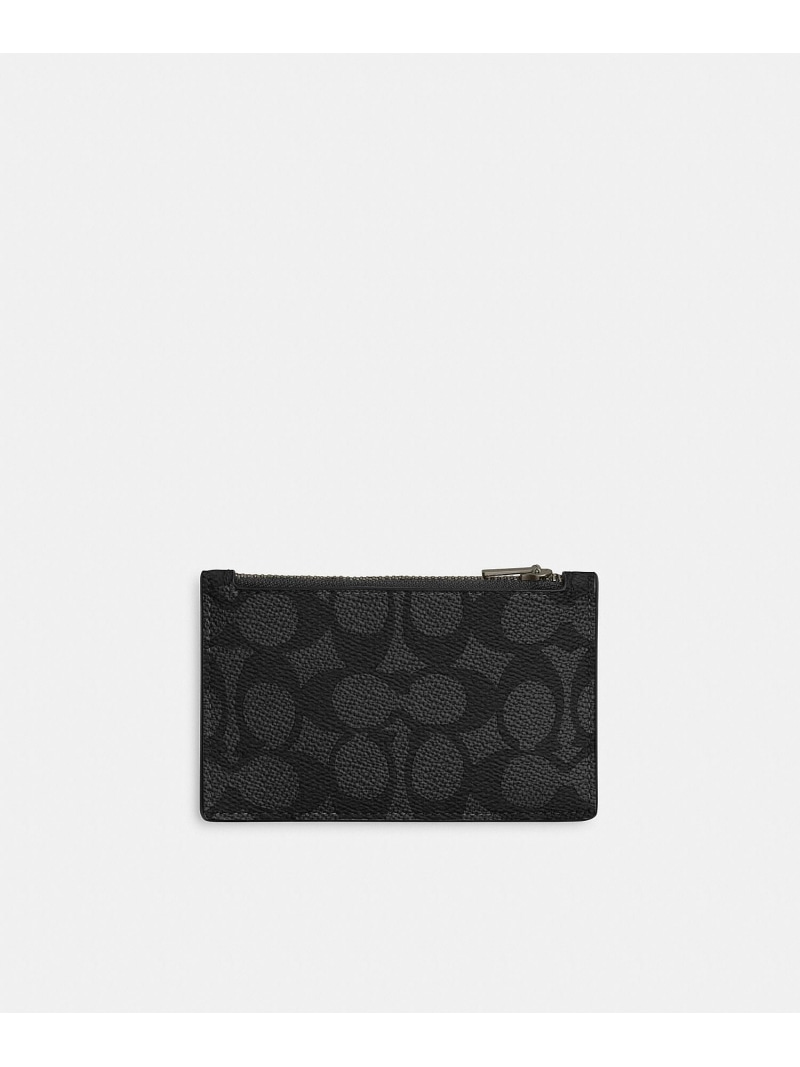 【SALE／40%OFF】COACH OUTLET 【公式】ジップ カード ケース・シグネチャー キャンバス コーチ　アウトレット 財布・ポーチ・ケース 名刺入れ・カードケース ブラック【RBA_E】【送料無料】