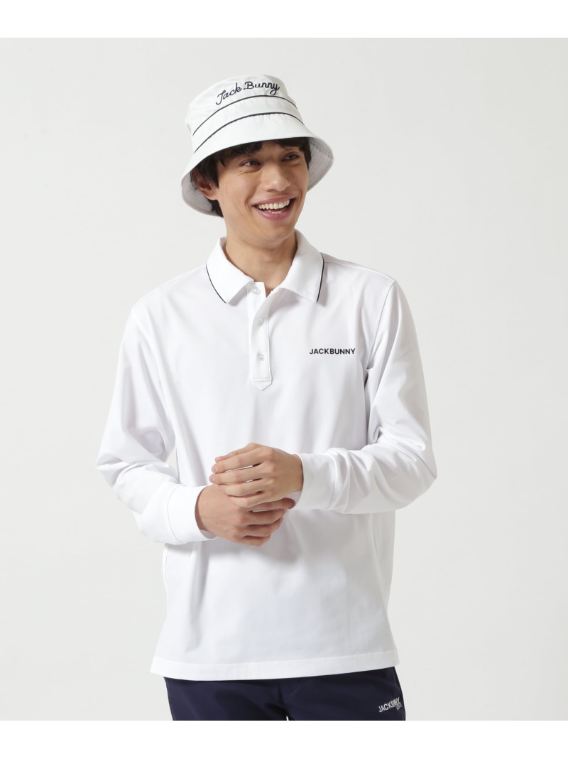 Jack Bunny!! DRYCUBE TECH 超速乾長袖スポーツシャツ ジャックバニー トップス スポーツシャツ 黒いこと 白いこと【貨物輸送無料】