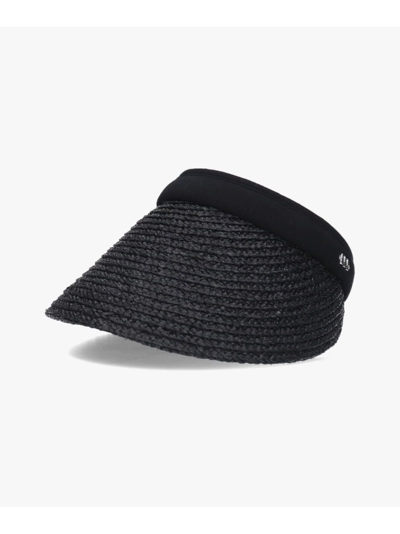 milsa milsa Raffia VISOR / ミルサ オーバーライド 帽子 サンバイザー ブラック ベージュ【送料無料】