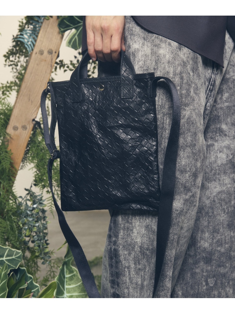 【SALE／20%OFF】MAISON SPECIAL Aluminum Bonded Leather Mini Shoulder Bag メゾンスペシャル 御徒面子 ショルダーバッグ 黒いこと【RBA_E】【貨物輸送無料】 ショルダーバッグ・メッセンジャーバッグ-メンズバッグ-バッグ
