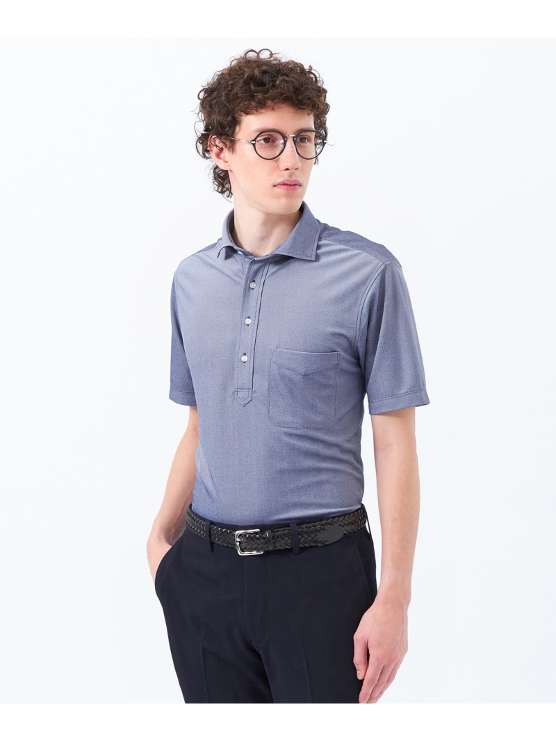 【SALE／21%OFF】MACKINTOSH PHILOSOPHY トロッター メランジ鹿の子 カッタウェイポロ マッキントッシュ フィロソフィー トップス シャツ・ブラウス パープル ネイビー ブルー グレー【RBA_E】【送料無料】