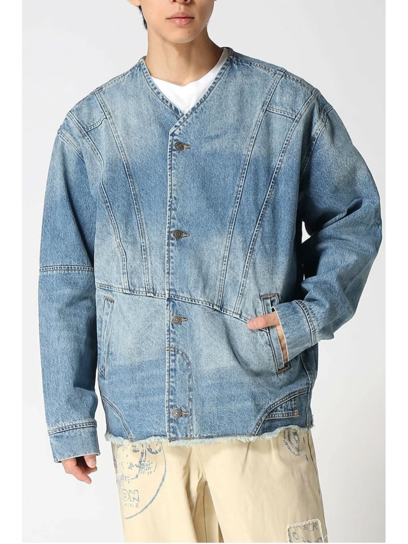 【SALE/50%OFF】Desigual パッチワークデニムジャケット デシグアル ジャケット・アウター デニムジャケット ブルー【RBA_E】【送料無料】| Fashion Men