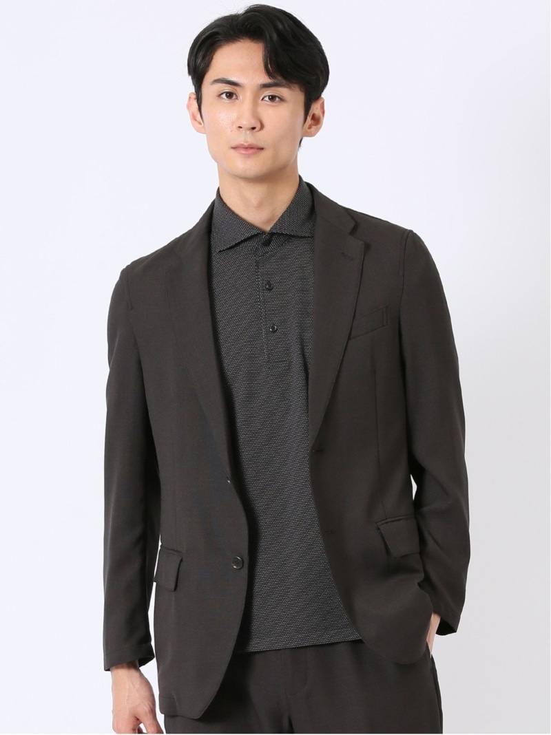 【SALE／10%OFF】m.f.editorial ウォッシャブル 麻調 メッシュ スリムフィット 2ボタン ジャケット(セットアップ可能) タカキュー スーツ・フォーマル スーツジャケット ネイビー【RBA_E】【送料無料】