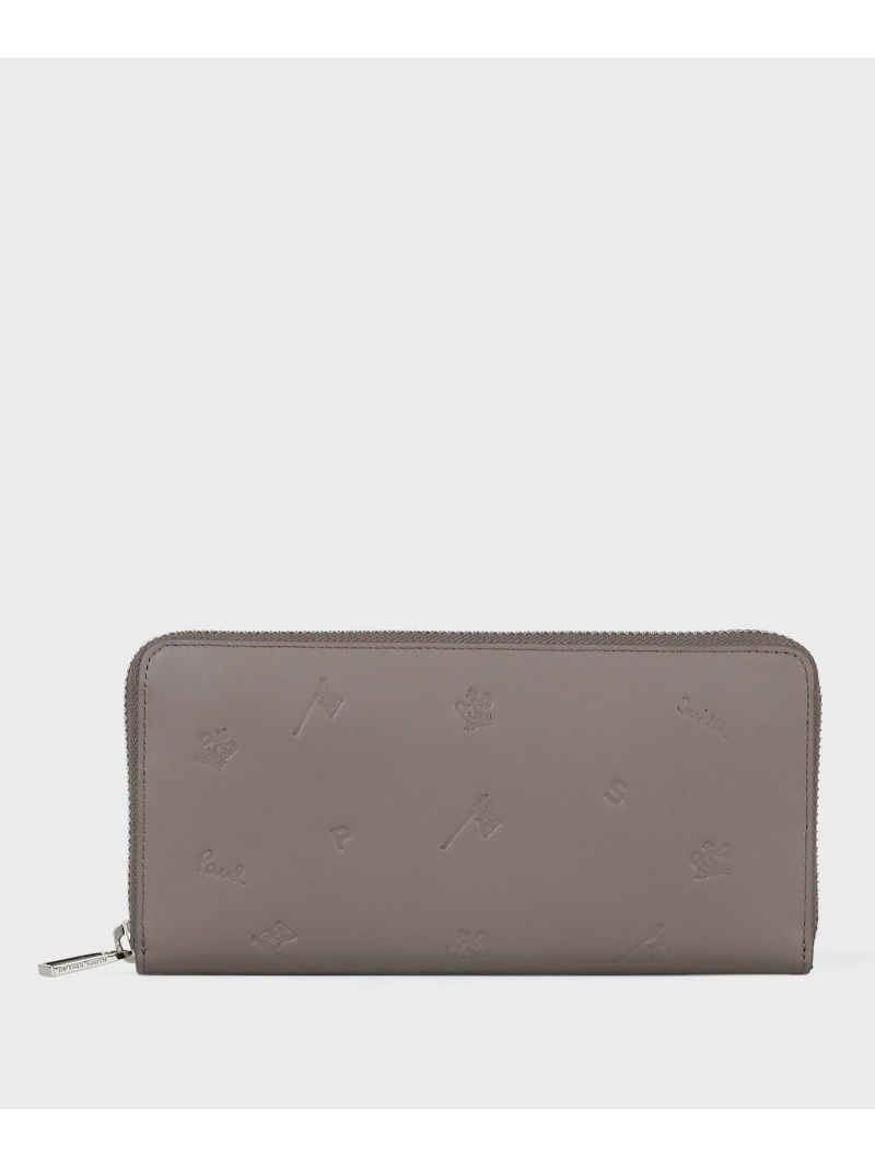 【SALE／40%OFF】Paul Smith 【公式】PS Paul Smith ドローイング ラウンドジップ 長財布 ポール・スミス　アウトレット 財布・ポーチ・ケース 財布 ベージュ【RBA_E】【送料無料】