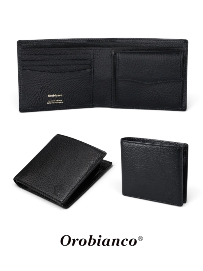 Orobianco Orobianco/(M)ビルフォールド コイン ウォレット エムワイエス　セレクト 財布・ポーチ・ケース コインケース・小銭入れ・札入れ ブラック【送料無料】｜ Fashion Men