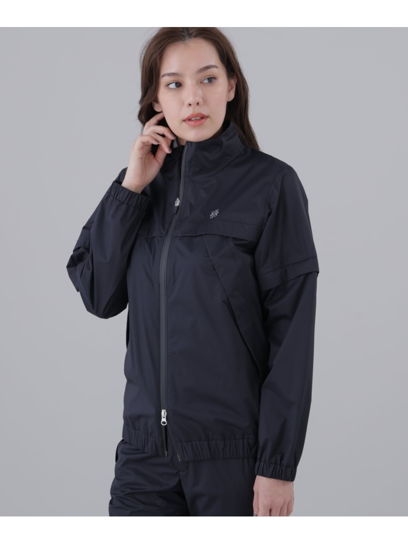 St ANDREWS CRAFTEVOリップストップレインブルゾン (LADIES) セントアンドリュース ジャケット・アウター レインコート ブラック【送料無料】| Fashion Men