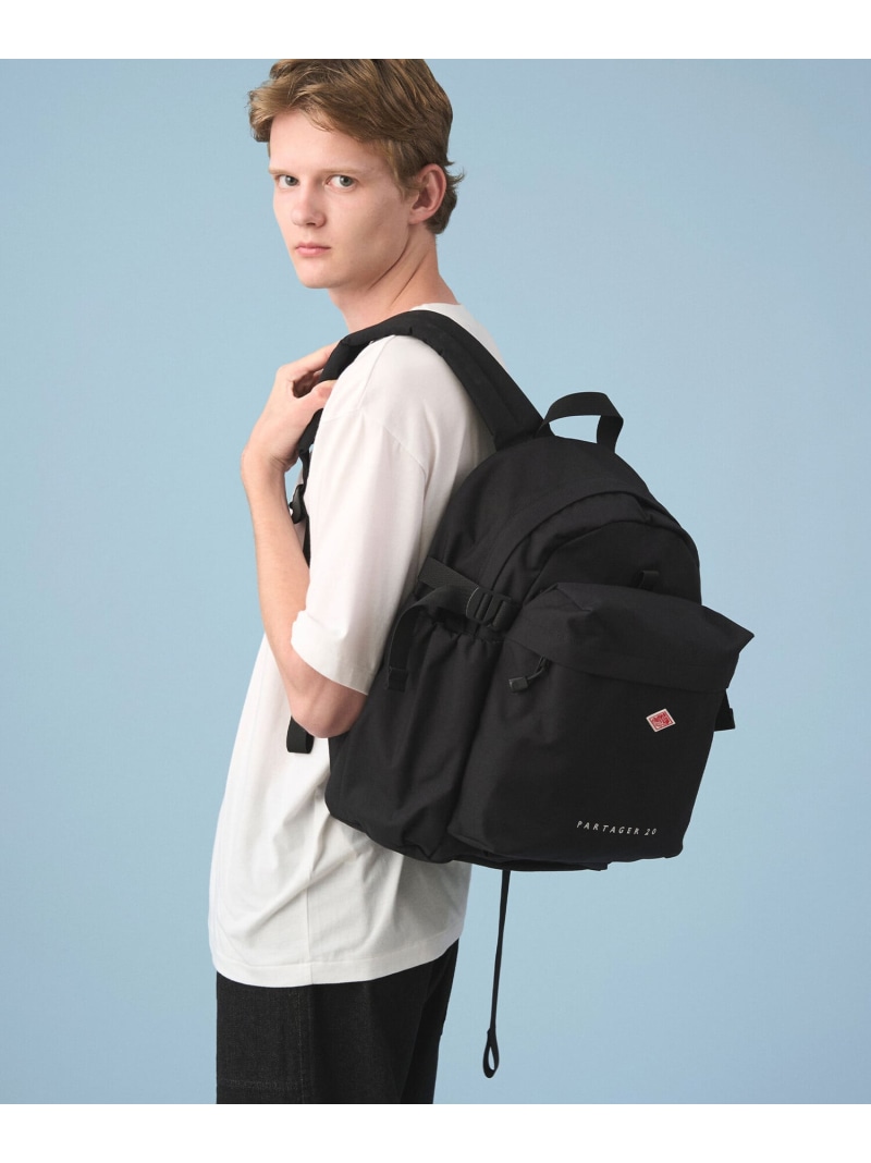 Bshop DANTON ｜ コーデュラナイロン デイパック PARTAGER 20 UNISEX 主教 御徒面子 背嚢・うしろ側容器に並べる 黒いこと【貨物輸送無料】