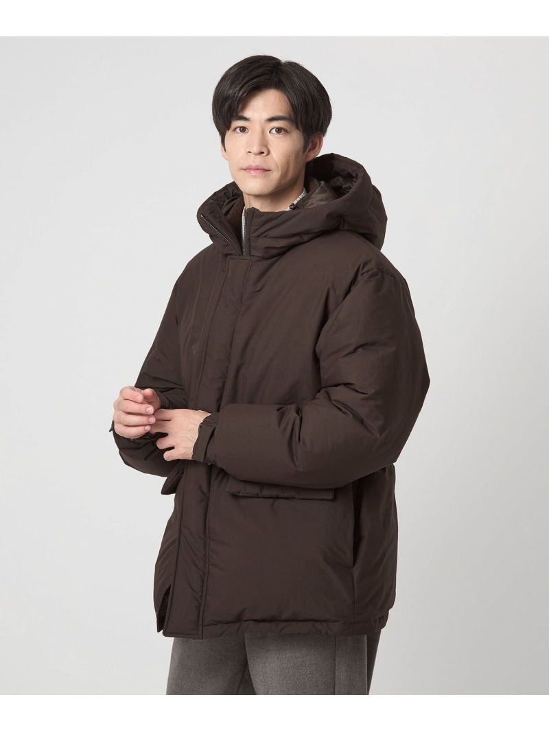 【SALE/40%OFF】UNITED ARROWS green label relaxing DICROS フード ダウン ブルゾン -撥水- ユナイテッドアローズ アウトレット ジャケット・アウター ダウンジャケット・ダウンベスト グレー ブラウン【RBA_E】【送料無料】| Fashion Men