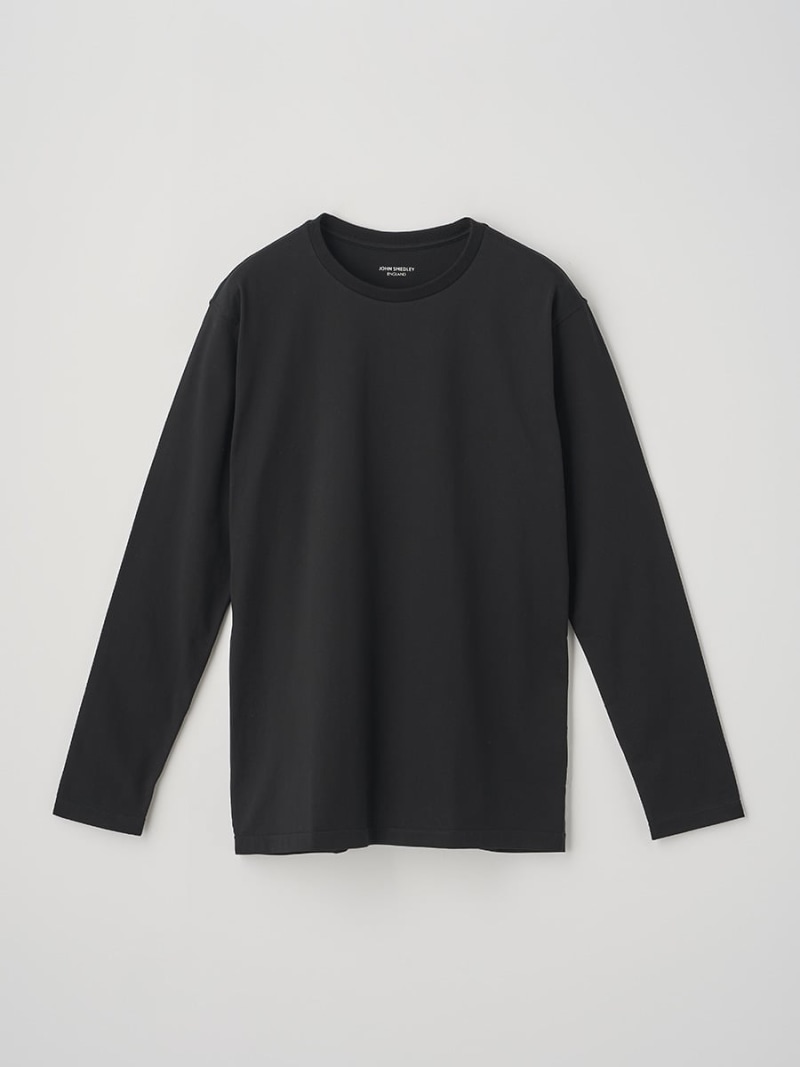 JOHN SMEDLEY オリジナルコットン天竺長袖Tシャツ｜UNDERWEAR for MEN ジョンスメドレー トップス カットソー・Tシャツ ブラック【送料無料】