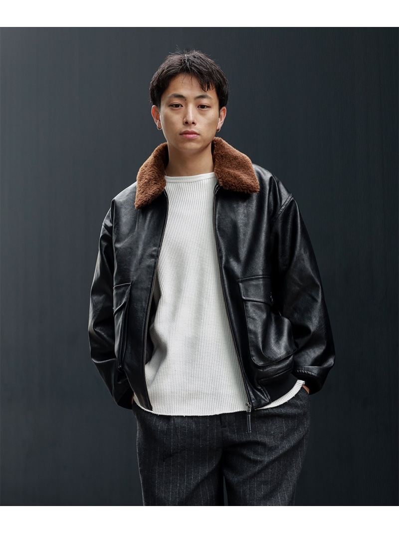 BEAMS HEART MEN G1 タイプ ジャケット ビームス ハート ジャケット・アウター ブルゾン・ジャンパー ブラック【送料無料】｜ Fashion Men