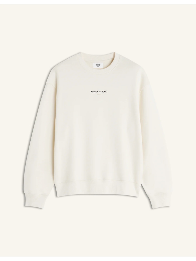 Maison Kitsune Maison Kitsune/(M)MAISON KITSUN・・ PARIS COMFORT SWEATSHIRT メゾン キツネ トップス スウェット・トレーナー ホワイト【送料無料】