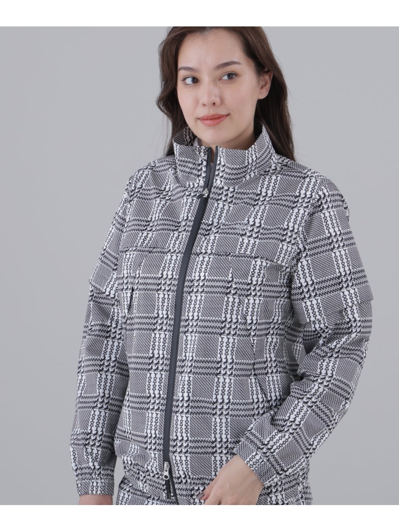 St ANDREWS ホースビットチェックレインブルゾン (LADIES) セントアンドリュース ジャケット・アウター レインコート ホワイト【送料無料】