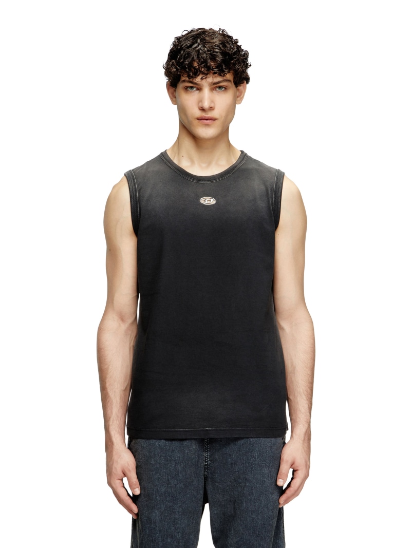 【SALE／40%OFF】DIESEL メンズ スリーブレストップ T-BRICO-NEW ディーゼル トップス カットソー・Tシャツ ブラック【RBA_E】【送料無料】