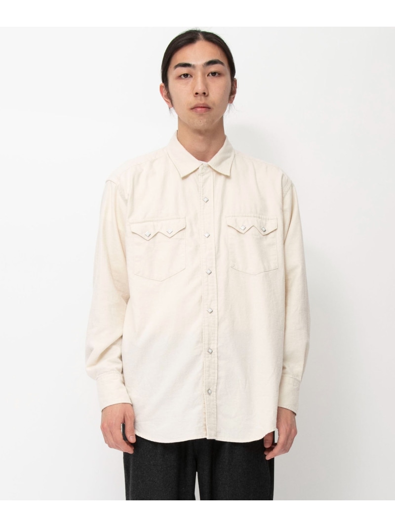 【SALE／30%OFF】Johnbull Private labo ウエスタンネルシャツ ジョンブルプライベートラボ トップス シャツ・ブラウス ホワイト ネイビー【RBA_E】【送料無料】
