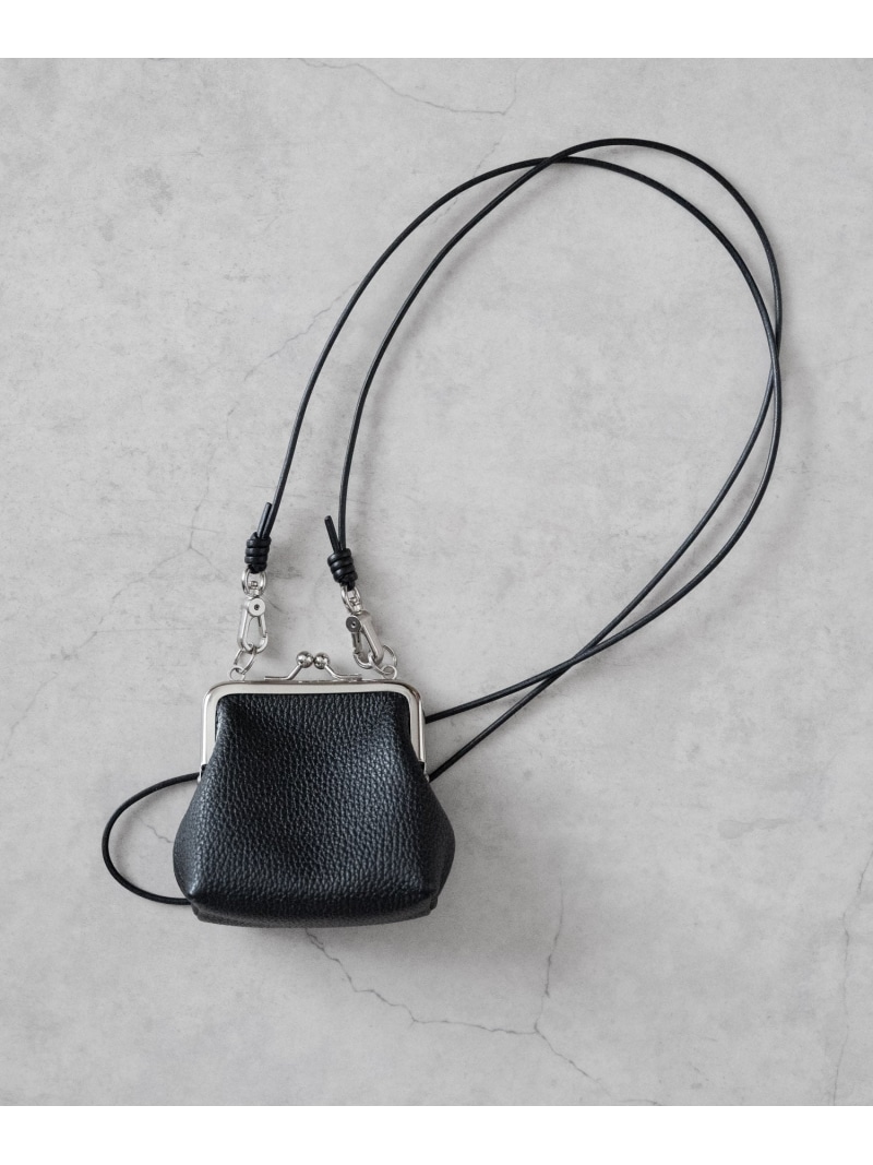 SENTI "GAMAGUCHI"SHOULDER STRAP がま口 ショルダーストラップ コンポジット 財布・ポーチ・ケース ポーチ ブラック【先行予約】*【送料無料】| Fashion Men