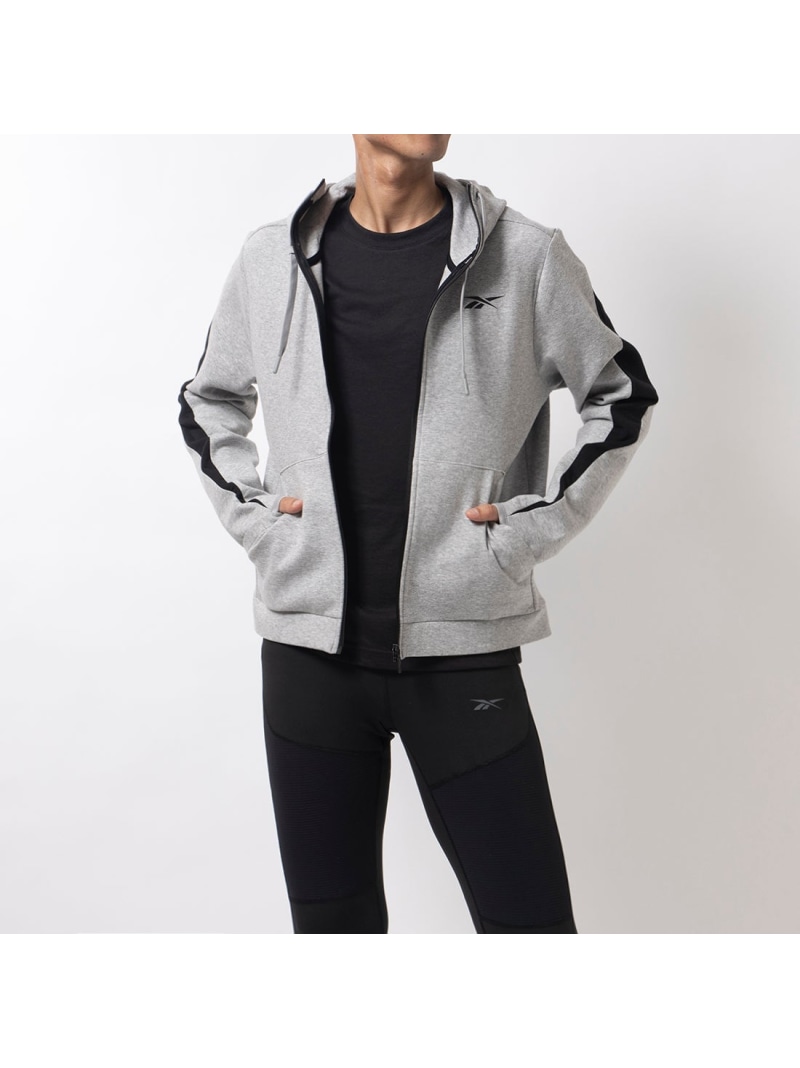 【SALE／54%OFF】Reebok ドリームブレンド フルジップ フーディー / DreamBlend FZ Hoodie リーボック トップス パーカー・フーディー ブラック グレー ブルー【RBA_E】【送料無料】