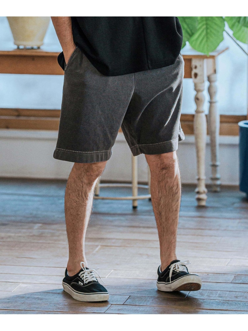 CAMBIO mp13106-Pigment Pile Short Pants パイルショートパンツ カンビオ パンツ その他のパンツ グリーン ブラック【送料無料】