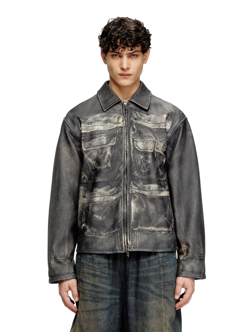 楽天市場】DIESEL メンズ レザージャケット ディーゼル ジャケット